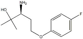 (S)-3-amino-5-(4-fluorophenoxy)-2-methylpentan-2-ol Struktur