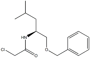 (S)-N-(1-(benzyloxy)-4-methylpentan-2-yl)-2-chloroacetamide Struktur