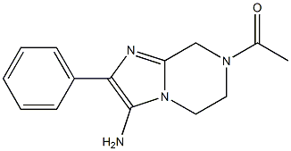 1-(3-amino-2-phenyl-5,6-dihydroimidazo[1,2-a]pyrazin-7(8H)-yl)ethanone Struktur