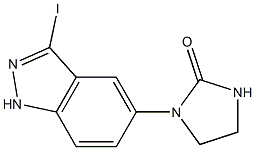 1-(3-iodo-1H-indazol-5-yl)imidazolidin-2-one Struktur