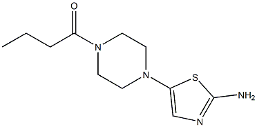 1-(4-(2-aminothiazol-5-yl)piperazin-1-yl)butan-1-one Struktur