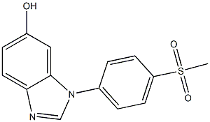 1-(4-(methylsulfonyl)phenyl)-1H-benzo[d]imidazol-6-ol Struktur