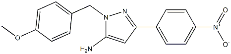 1-(4-methoxybenzyl)-3-(4-nitrophenyl)-1H-pyrazol-5-amine Struktur