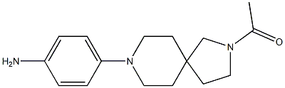 1-(8-(4-aminophenyl)-2,8-diazaspiro[4.5]decan-2-yl)ethanone Struktur