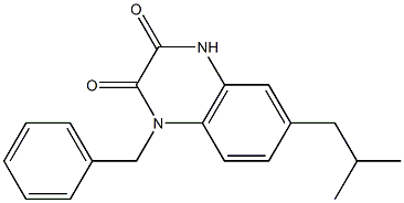 1-benzyl-6-isobutylquinoxaline-2,3(1H,4H)-dione Struktur