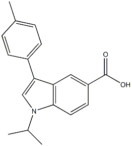 1-isopropyl-3-p-tolyl-1H-indole-5-carboxylic acid Struktur