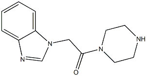 2-(1H-benzo[d]imidazol-1-yl)-1-(piperazin-1-yl)ethanone Struktur