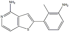 2-(3-amino-2-methylphenyl)thieno[3,2-c]pyridin-4-amine Struktur