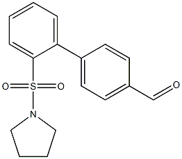 2'-(pyrrolidin-1-ylsulfonyl)biphenyl-4-carbaldehyde Struktur