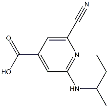 2-(sec-butylamino)-6-cyanoisonicotinic acid Struktur