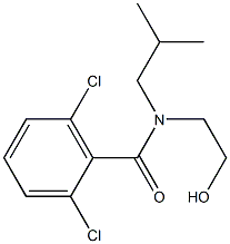 2,6-dichloro-N-(2-hydroxyethyl)-N-isobutylbenzamide Struktur