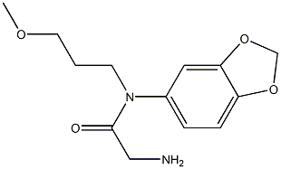 2-amino-N-(benzo[d][1,3]dioxol-5-yl)-N-(3-methoxypropyl)acetamide Struktur