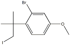 2-bromo-1-(1-iodo-2-methylpropan-2-yl)-4-methoxybenzene Struktur