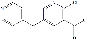 2-chloro-5-(pyridin-4-ylmethyl)nicotinic acid Struktur