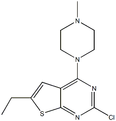 2-chloro-6-ethyl-4-(4-methylpiperazin-1-yl)thieno[2,3-d]pyrimidine Struktur