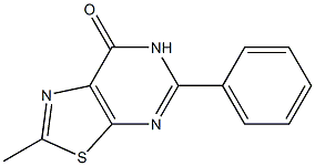 2-methyl-5-phenylthiazolo[5,4-d]pyrimidin-7(6H)-one Struktur