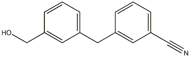 3-(3-(hydroxymethyl)benzyl)benzonitrile Struktur