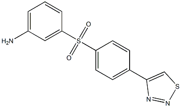 3-(4-(1,2,3-thiadiazol-4-yl)phenylsulfonyl)aniline Struktur