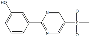 3-(5-(methylsulfonyl)pyrimidin-2-yl)phenol Struktur