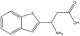 3-amino-3-(benzo[b]thiophen-2-yl)propanoic acid Struktur