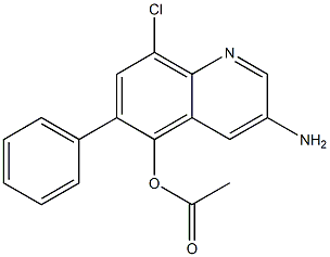 3-amino-8-chloro-6-phenylquinolin-5-yl acetate Struktur