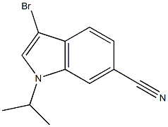 3-bromo-1-isopropyl-1H-indole-6-carbonitrile Struktur