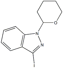 3-iodo-1-(tetrahydro-2H-pyran-2-yl)-1H-indazole Struktur