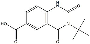 3-tert-butyl-2,4-dioxo-1,2,3,4-tetrahydroquinazoline-6-carboxylic acid Struktur