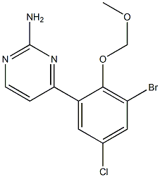 4-(3-bromo-5-chloro-2-(methoxymethoxy)phenyl)pyrimidin-2-amine Struktur