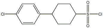 4-(4-chlorophenyl)cyclohexane-1-sulfonyl chloride Struktur