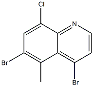 4,6-dibromo-8-chloro-5-methylquinoline Struktur