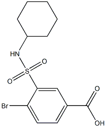 4-bromo-3-(N-cyclohexylsulfamoyl)benzoic acid Struktur