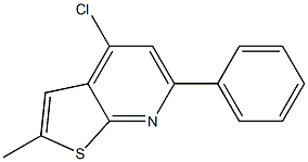 4-chloro-2-methyl-6-phenylthieno[2,3-b]pyridine Struktur