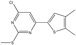 4-chloro-6-(4,5-dimethylthiophen-2-yl)-2-(methylthio)pyrimidine Struktur