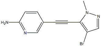 5-((4-bromo-1-methyl-1H-pyrazol-5-yl)ethynyl)pyridin-2-amine