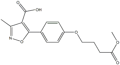 5-(4-(4-methoxy-4-oxobutoxy)phenyl)-3-methylisoxazole-4-carboxylic acid Struktur