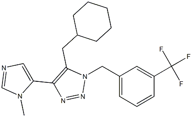 5-(cyclohexylmethyl)-4-(1-methyl-1H-imidazol-5-yl)-1-(3-(trifluoromethyl)benzyl)-1H-1,2,3-triazole Struktur