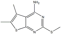 5,6-dimethyl-2-(methylthio)thieno[2,3-d]pyrimidin-4-amine Struktur