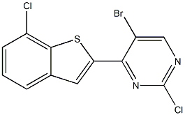 5-bromo-2-chloro-4-(7-chlorobenzo[b]thiophen-2-yl)pyrimidine Struktur