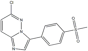 6-chloro-3-(4-(methylsulfonyl)phenyl)imidazo[1,2-b]pyridazine Struktur