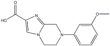 7-(3-methoxyphenyl)-5,6,7,8-tetrahydroimidazo[1,2-a]pyrazine-2-carboxylic acid Struktur