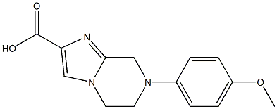 7-(4-methoxyphenyl)-5,6,7,8-tetrahydroimidazo[1,2-a]pyrazine-2-carboxylic acid Struktur