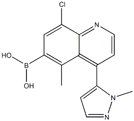 8-chloro-5-methyl-4-(1-methyl-1H-pyrazol-5-yl)quinolin-6-ylboronic acid Struktur