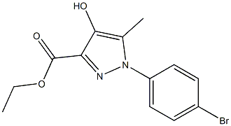 ethyl 1-(4-bromophenyl)-4-hydroxy-5-methyl-1H-pyrazole-3-carboxylate Struktur