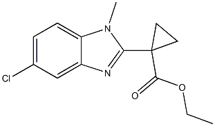 ethyl 1-(5-chloro-1-methyl-1H-benzo[d]imidazol-2-yl)cyclopropanecarboxylate Struktur