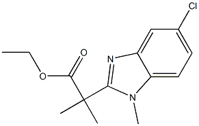 ethyl 2-(5-chloro-1-methyl-1H-benzo[d]imidazol-2-yl)-2-methylpropanoate Struktur