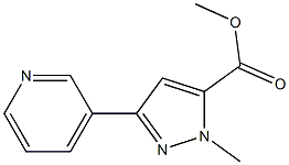 methyl 1-methyl-3-(pyridin-3-yl)-1H-pyrazole-5-carboxylate Struktur