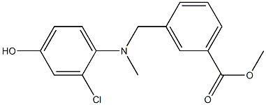 methyl 3-(((2-chloro-4-hydroxyphenyl)(methyl)amino)methyl)benzoate Struktur