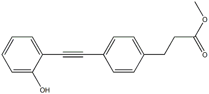 methyl 3-(4-((2-hydroxyphenyl)ethynyl)phenyl)propanoate Struktur