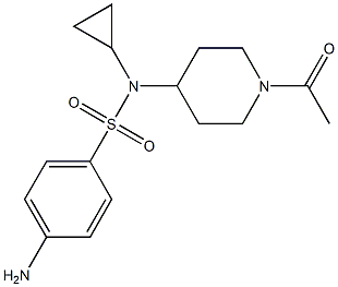 N-(1-acetylpiperidin-4-yl)-4-amino-N-cyclopropylbenzenesulfonamide Struktur